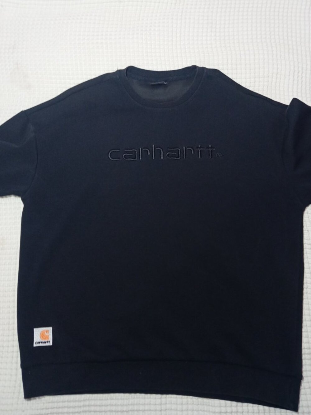 Carhartt Men’s Heavyweight Long Sleeve Logo T-Shirt – Black XL